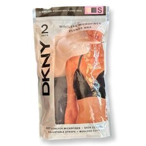 New DKNY Wireless Microfiber Plunge Bra 2-Pack